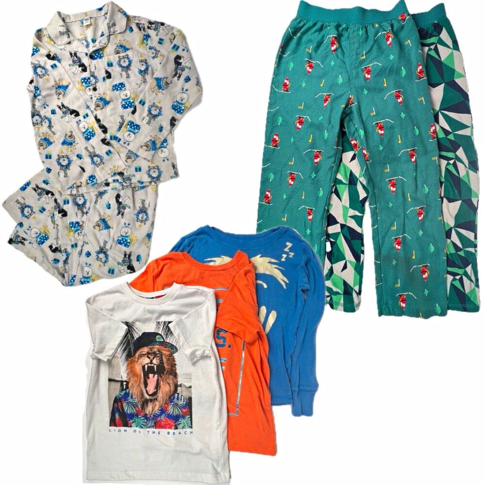 Old Navy/Gap Kids Lot of 7 Sleepwear Sz 8 Pajama Set, Pants & Tops Multicolor